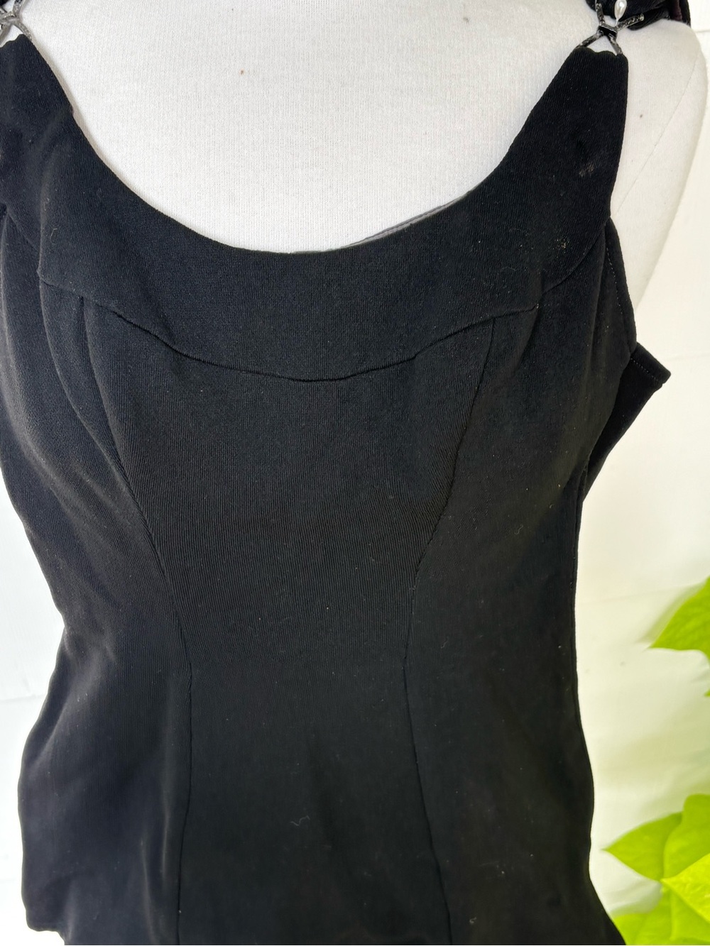 Vtg 60s Catalina Black Princess Seam One Piece Swimsuit Bathing Suit pin up Retr